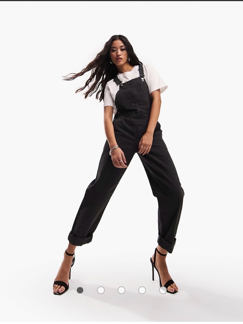 Black Women's Denim Overalls - Classic Relaxed Fit